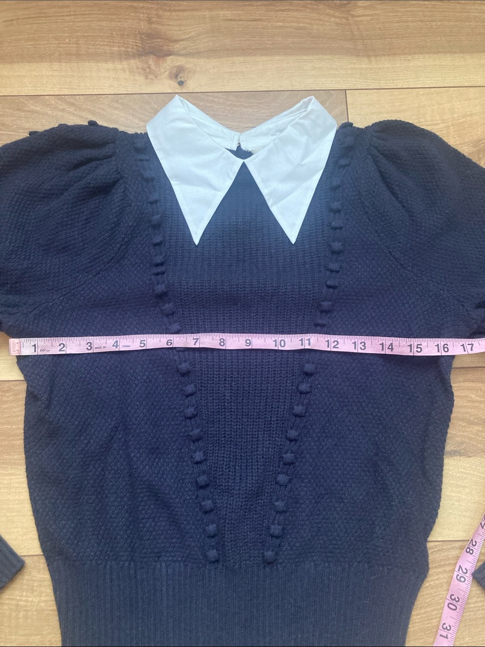 Ted Baker Navy Aledina Puff Sleeve Sweater - Picture 6 of 9